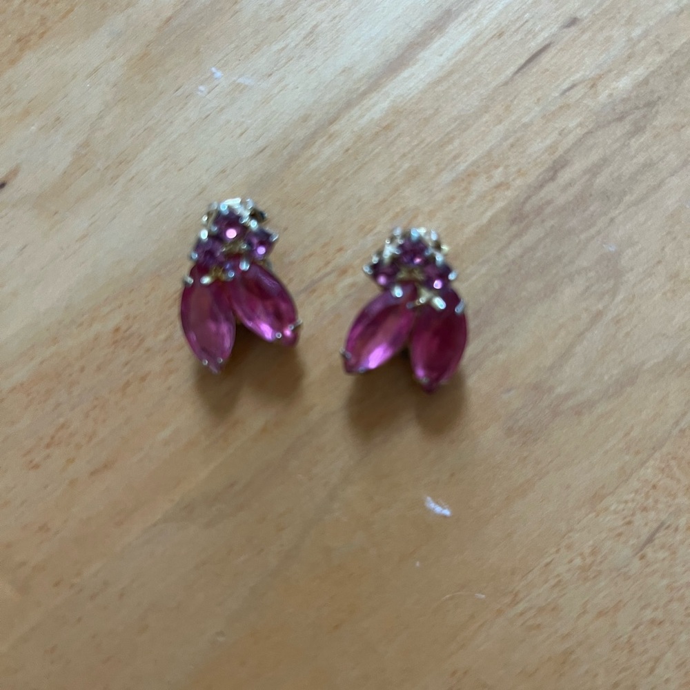 Vintage costume clip on earrings